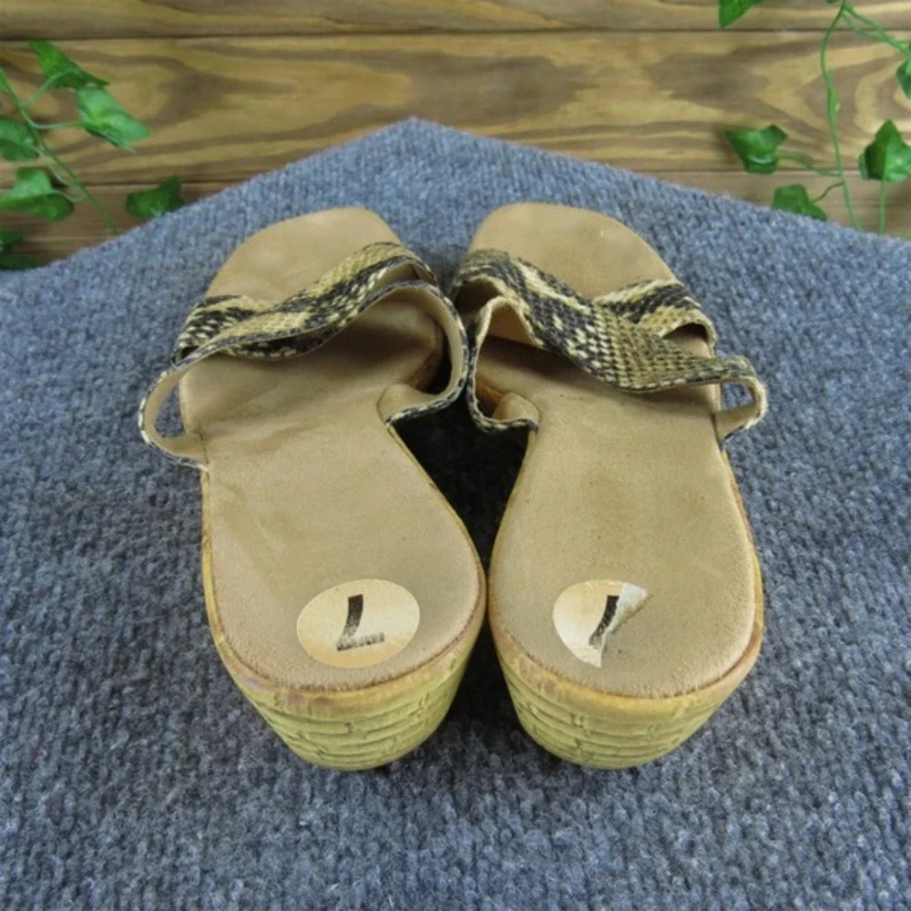 Italian Shoemakers Women's  Slide Brown Synthetic‎ Sz 7 Medium Gently Used 2025